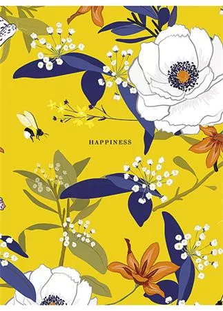 Füzet, tűzött, A5, vonalas, 80 lap, SHKOLYARYK "Happiness", vegyes