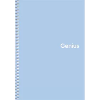  Spirálfüzet, A5, kockás, 80 lap, PP borító, SHKOLYARYK "Genius Pastel", vegyes