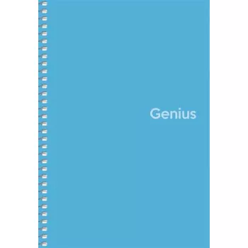   Spirálfüzet, A5, kockás, 80 lap, PP borító, SHKOLYARYK "Genius", vegyes