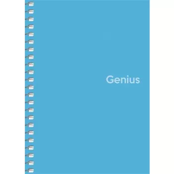   Spirálfüzet, A6, kockás, 80 lap, PP borító, SHKOLYARYK "Genius", vegyes