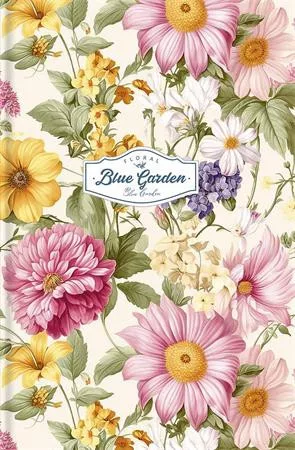 Jegyzetfüzet, A6, kockás, 80 lap, SHKOLYARYK "Blue Garden"