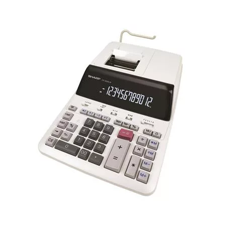 Számológép, szalagos, 12 számjegy, 2 színű nyomtató, SHARP "CS-2635LW"