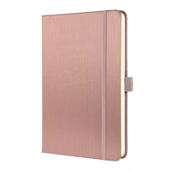   Jegyzetfüzet, exkluzív, A5, vonalas, 97 lap, keményfedeles, SIGEL "Conceptum", pink metál