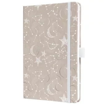   Naptár, A5, heti, 2026, kemény borító, SIGEL "Jolie", Cosmic Fantasy Beige