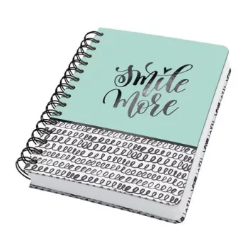   Spirálfüzet, 168x215 mm, pontrácsos, 120 lap, keményfedeles, SIGEL "Jolie", Curly Mint