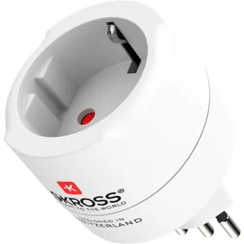   Adapter, Svájcba, Olaszországba, Brazíliába utazóknak, földelt, SKROSS