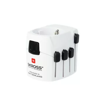 Adapter, világutazóknak, földelt, SKROSS