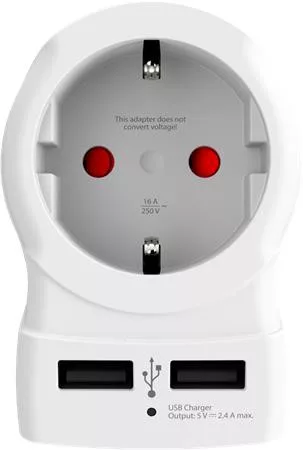 Adapter, Egyesült Államokba utazóknak, USB, földelt, SKROSS