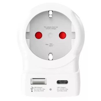  Adapter, Egyesült Királyságba utazóknak, USB-C + USB-A, SKROSS