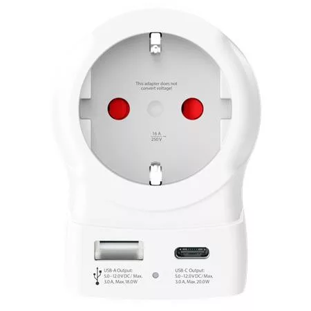 Adapter, Egyesült Államokba utazóknak, USB-C + USB-A, SKROSS