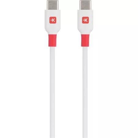 USB kábel, USB-C - USB-C, 1,2m, SKROSS, fehér