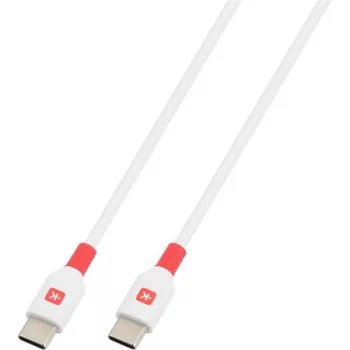 USB kábel, USB-C - USB-C, 1,2m, 100W, SKROSS, fehér