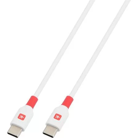 USB kábel, USB-C - USB-C, 1,2m, 100W, SKROSS, fehér