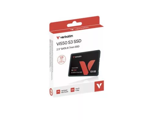SSD (belső memória), 128GB, SATA 3, 430/560MB/s, VERBATIM "Vi550"