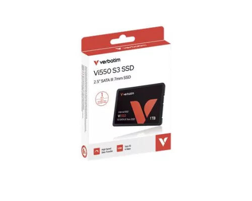 SSD (belső memória), 1TB, SATA 3, 500/520MB/s, VERBATIM "Vi550"