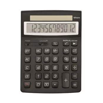   Számológép, asztali, 12 számjegy, MAUL "Eco 950", fekete