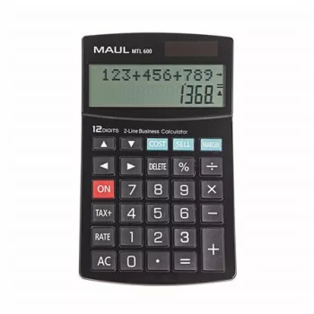   Számológép, asztali, 12 számjegy, kétsoros, MAUL "MTL 600"