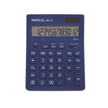   Számológép, asztali, 12 számjegy, MAUL "MXL 12", kék