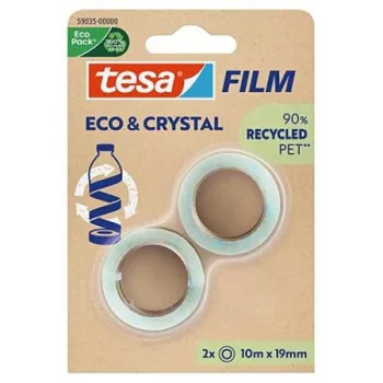   Ragasztószalag, 19 mm x 10 m, TESA "Eco&Crystal", átlátszó