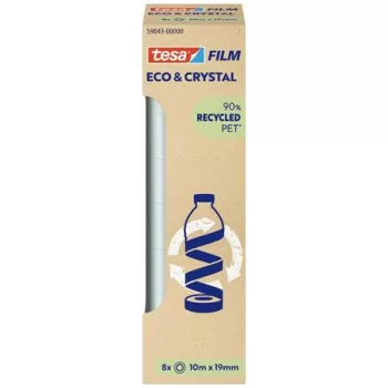   Ragasztószalag, 8 db 19 mm x 10 m, TESA "Eco&Crystal", átlátszó