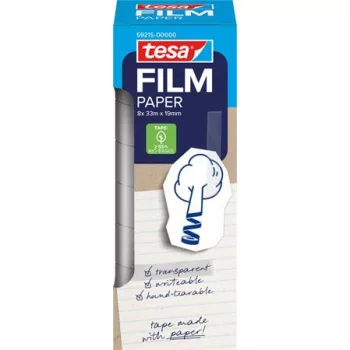   Ragasztószalag, írható, papír, 19 mm x 33 m, TESA "tesafilm®", átlátszó