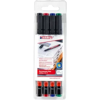   Alkoholos marker készlet, OHP, 0,6 mm, EDDING "141 F", 4 különböző szín