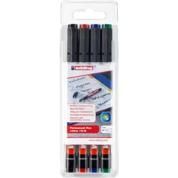   Alkoholos marker készlet, OHP, 1 mm, EDDING "142 M", 4 különböző szín