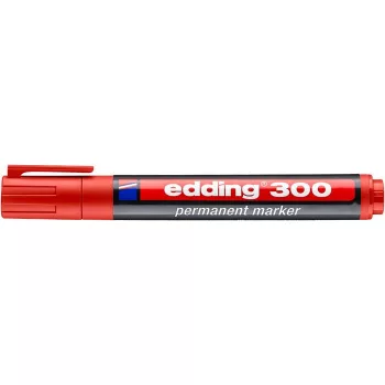   Alkoholos marker, 1,5-3 mm, kúpos, EDDING "300", piros