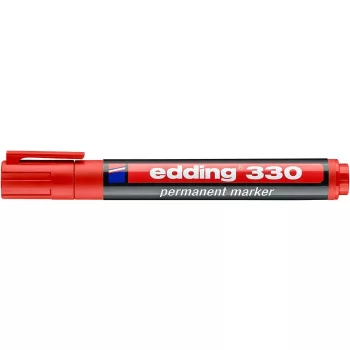   Alkoholos marker, 1-5 mm, vágott, EDDING "330", piros