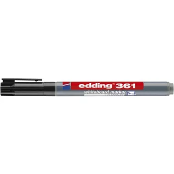   Tábla- és flipchart marker, kúpos, 1 mm, EDDING "361", fekete