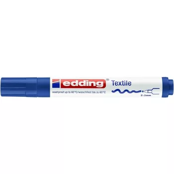 Textilmarker, 2-3 mm, kúpos, EDDING "4500", kék