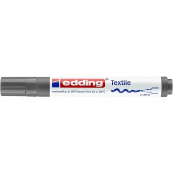   Textilmarker, 2-3 mm, kúpos, EDDING "4500", szürke