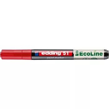 Lakkmarker, 1-2 mm, EDDING "51", piros