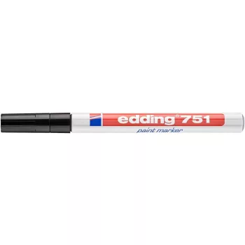 Lakkmarker, 1-2 mm, EDDING "751", fekete