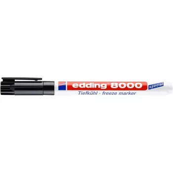   Alkoholos marker, 1 mm, kúpos, EDDING "8000 Freeze", fekete