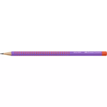   Grafitceruza, B, háromszögletű, FABER-CASTELL "Grip 2001 Flow", piros-lila