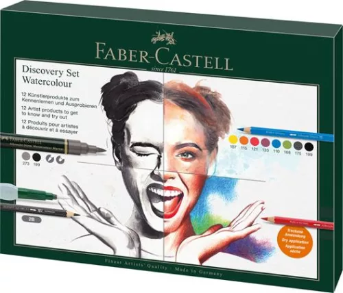Készlet akvarell technikához, FABER-CASTELL "Discovery Set Albrecht Dürer", 12 db-os szett