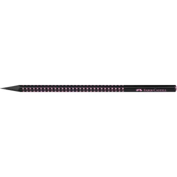   Grafitceruza, B, háromszögletű, FABER-CASTELL, "Sparkle Midnight", fekete/rózsaszín