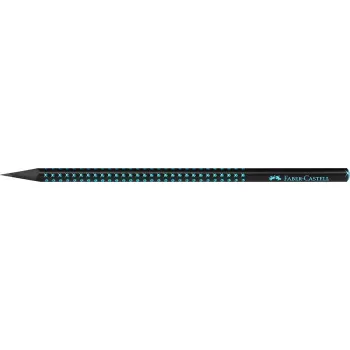   Grafitceruza, B, háromszögletű, FABER-CASTELL, "Sparkle Midnight", fekete/óceánkék