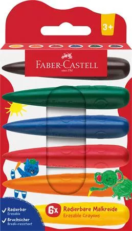 Zsírkréta készlet, FABER-CASTELL, 6 különböző szín