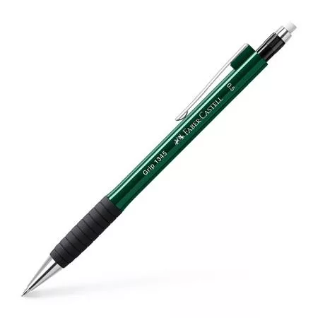 Nyomósirón, 0,5 mm, FABER-CASTELL "Grip 1345", zöld