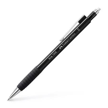 Nyomósirón, 0,5 mm, FABER-CASTELL "Grip 1345", fekete