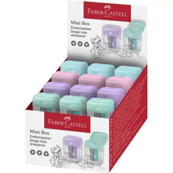   Hegyező, egylyukú, tartályos, display, FABER-CASTELL, pasztell színek
