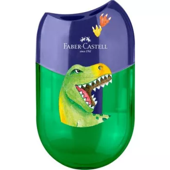   Hegyező display, kétlyukú, tartályos,  FABER-CASTELL, dinoszaurusz