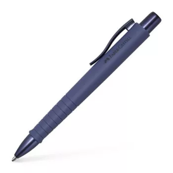   Golyóstoll, 1 mm, XB, nyomógombos tolltest, kék alkonyat tolltest, FABER-CASTELL "Poly Ball Urban", kék