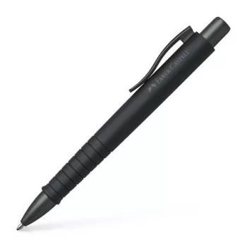   Golyóstoll, 1 mm, XB, nyomógombos tolltest, fekete tolltest, FABER-CASTELL "Poly Ball Urban", kék