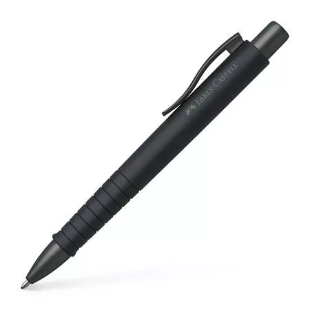 Golyóstoll, 1 mm, XB, nyomógombos tolltest, fekete tolltest, FABER-CASTELL "Poly Ball Urban", kék