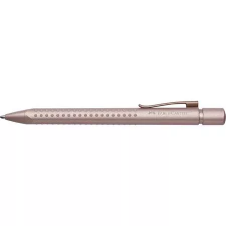Golyóstoll, 1 mm, XB, nyomógombos, rózsaszín tolltest, FABER-CASTELL "Grip 2010 Harmony", kék