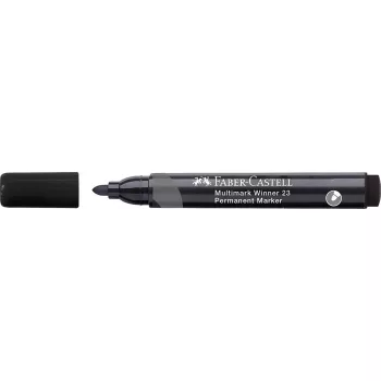   Alkoholos marker, 2,8 mm, kúpos, FABER-CASTELL "Multimark Winner 23", fekete