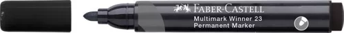 Alkoholos marker, 2,8 mm, kúpos, FABER-CASTELL "Multimark Winner 23", fekete
